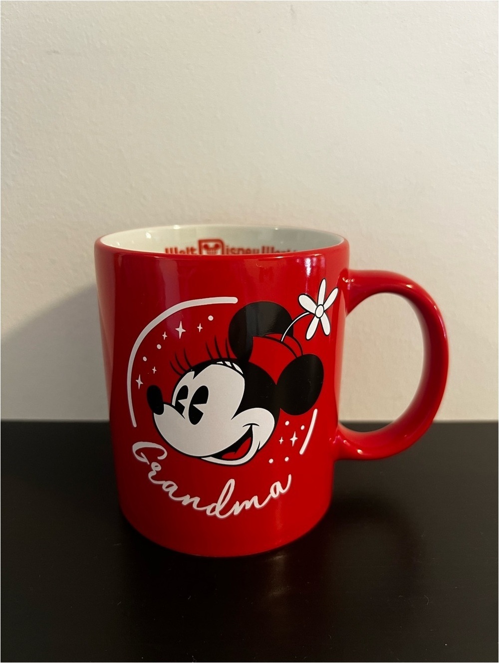 Disney Parks Minnie Mouse Grandma Red Ceramic Coffee Mug Walt Disney World NEW